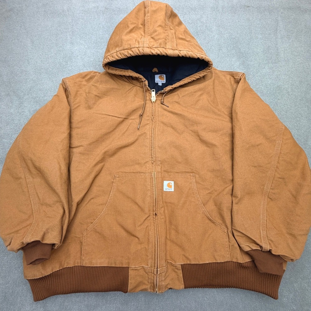 Carhartt 125th Anniversary Active Jacket Mens 5XL Brown Duck Canvas Quilt Lined
